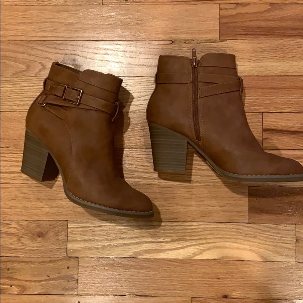 Tan ankle boots